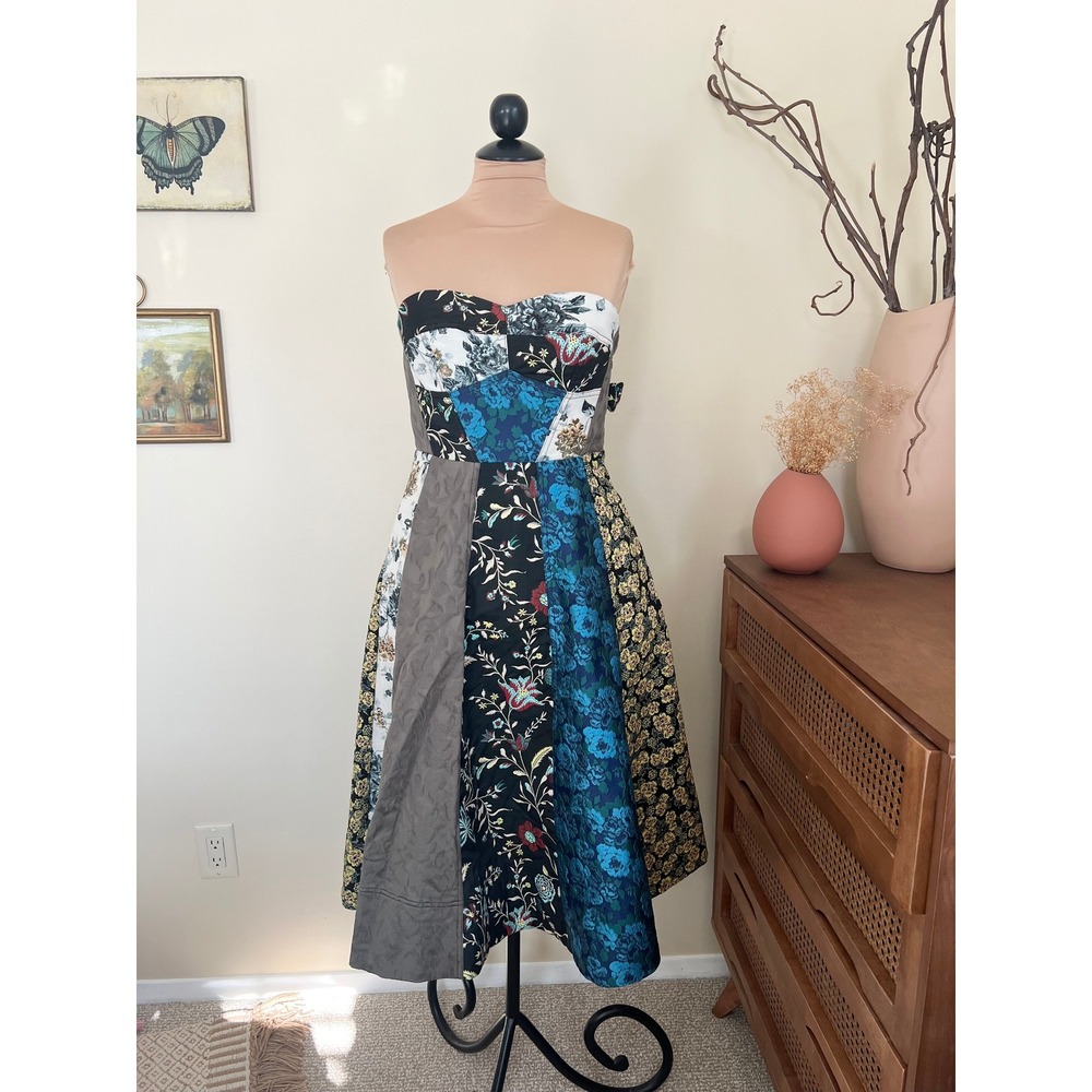 Anthropologie Tapestry Floral Sweetheart Midi Dress NWT